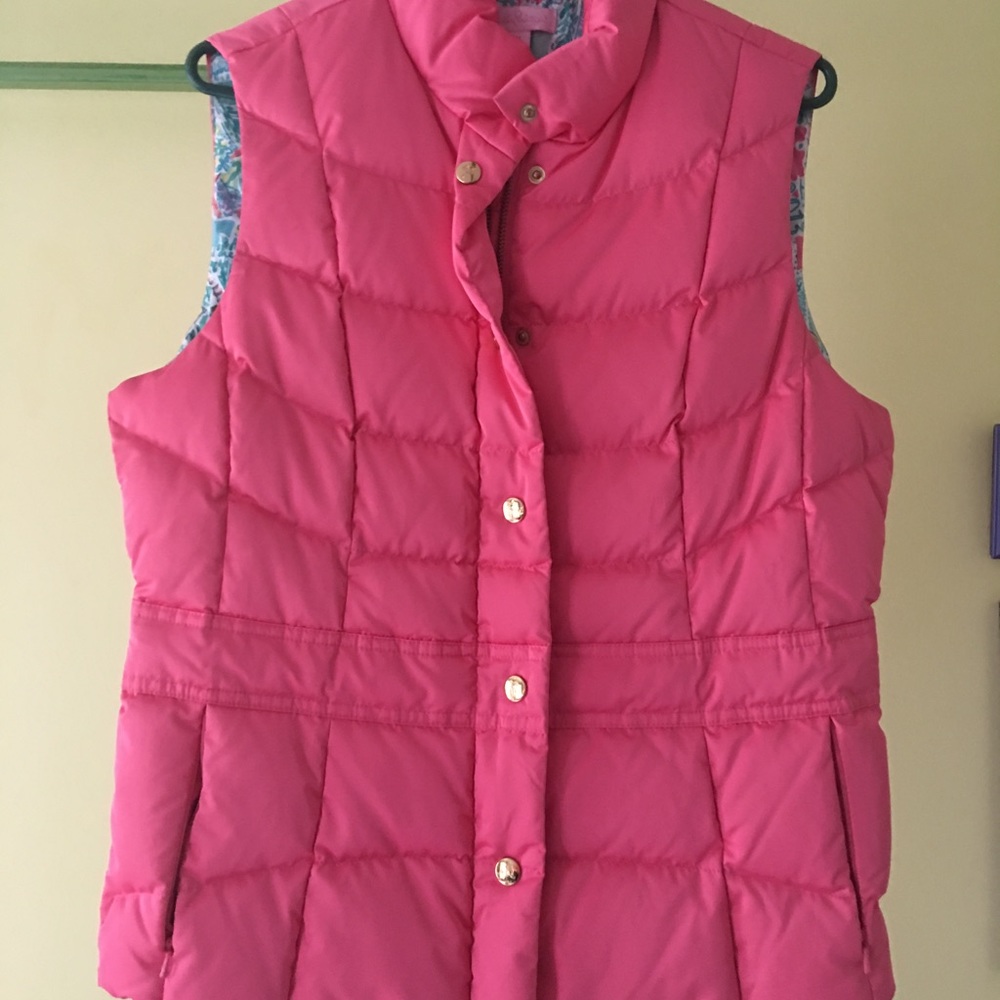 Lilly Pulitzer Pink Puffy Vest